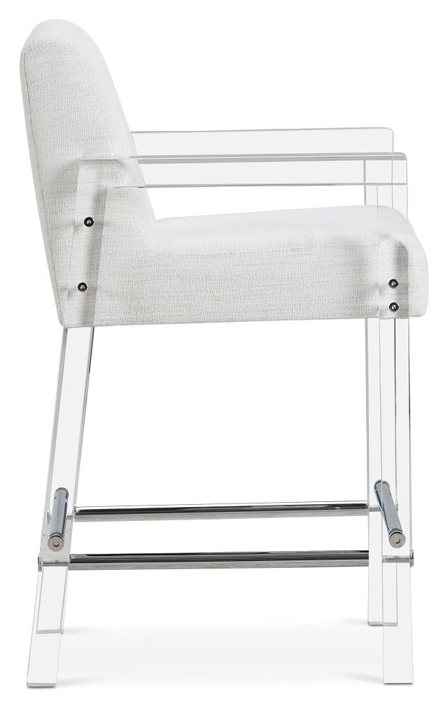 Ocean Drive Whiteacrylic 24" Upholstered Barstool