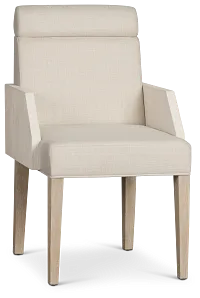 Miramar Light Tone Upholstered Arm Chair