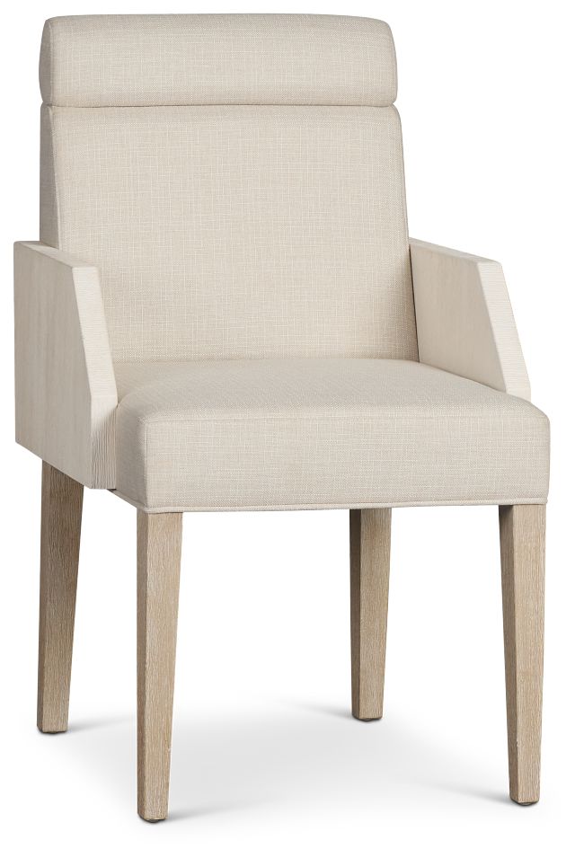 Miramar Light Tone Upholstered Arm Chair
