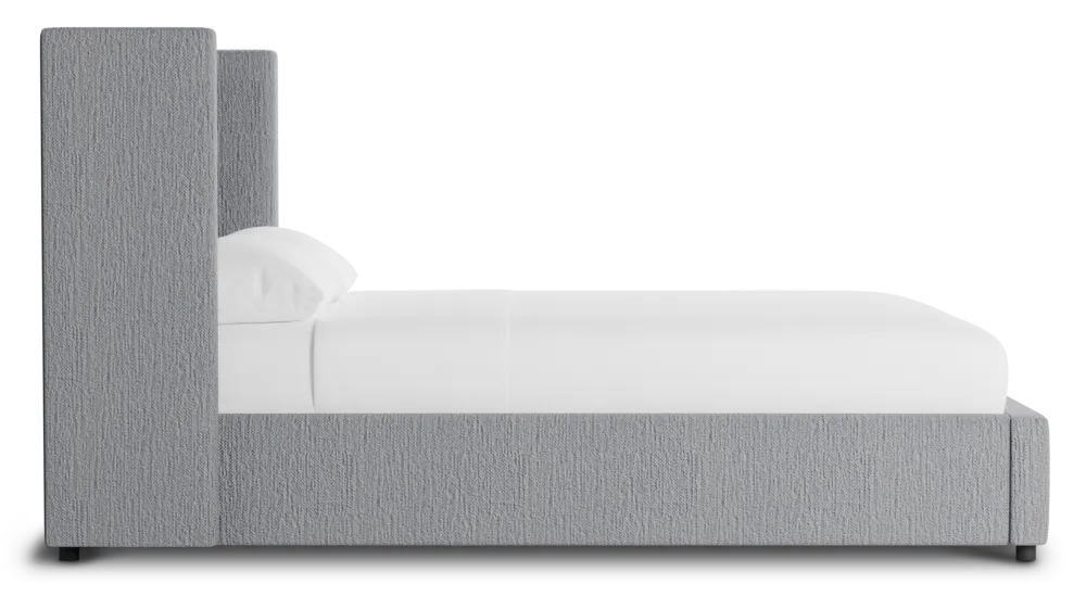 Captiva Revenue Gray 48" Upholstered Shelter Bed