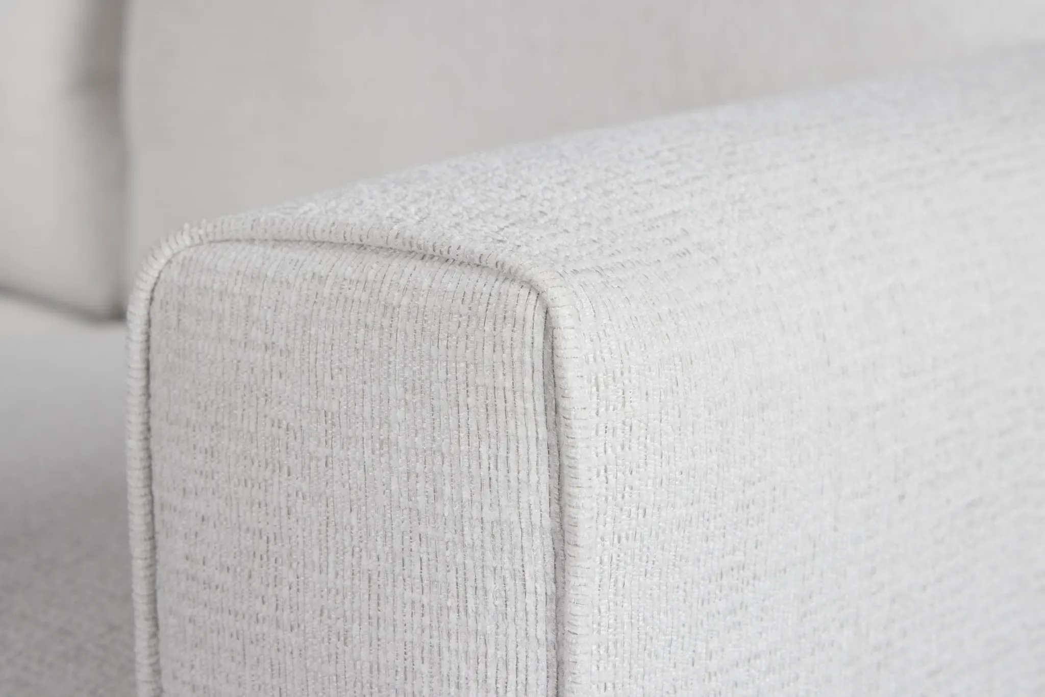 Avalon White Fabric Left Chaise Sectional