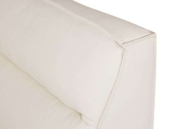 Blanca White Leather 4-piece Modular Sectional