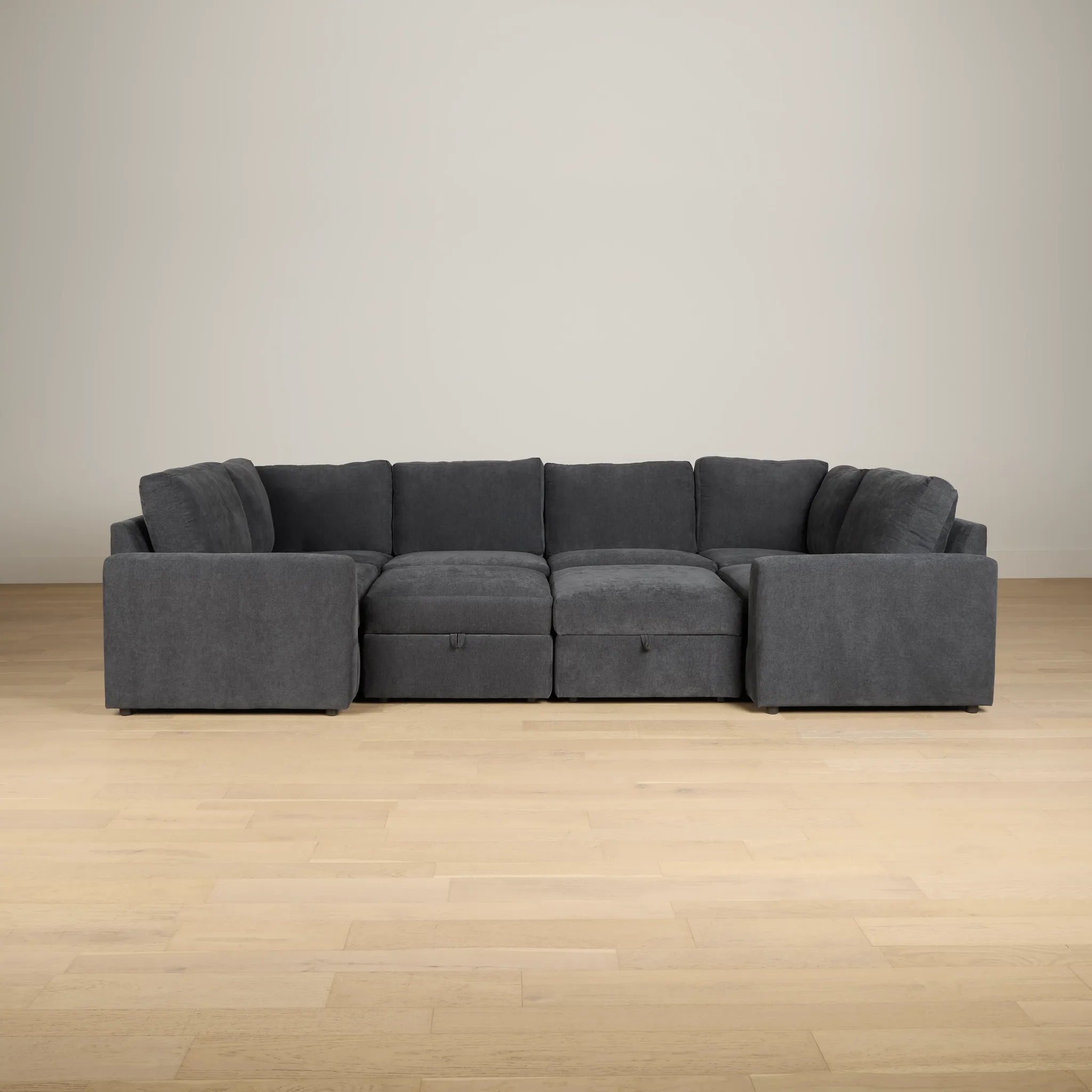 Citymod Dark Gray Fabric 8-piece Pit Sectional