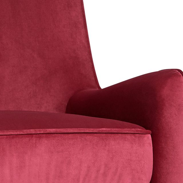 Angie Red Velvet Accent Chair