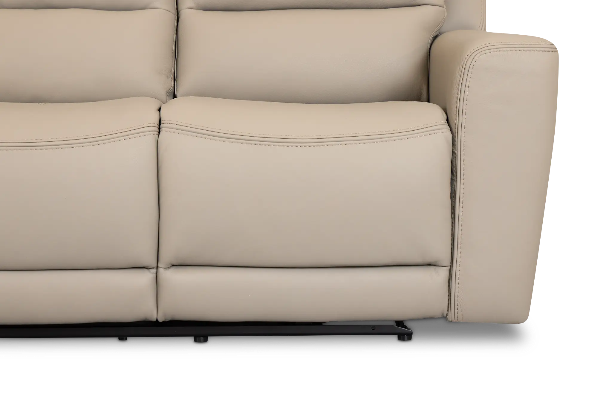 Wilder Taupe Leather Power Reclining Sofa W/ Power Headrest Wilder Taupe Leather Power Reclining Sofa W/ Power Headrest
