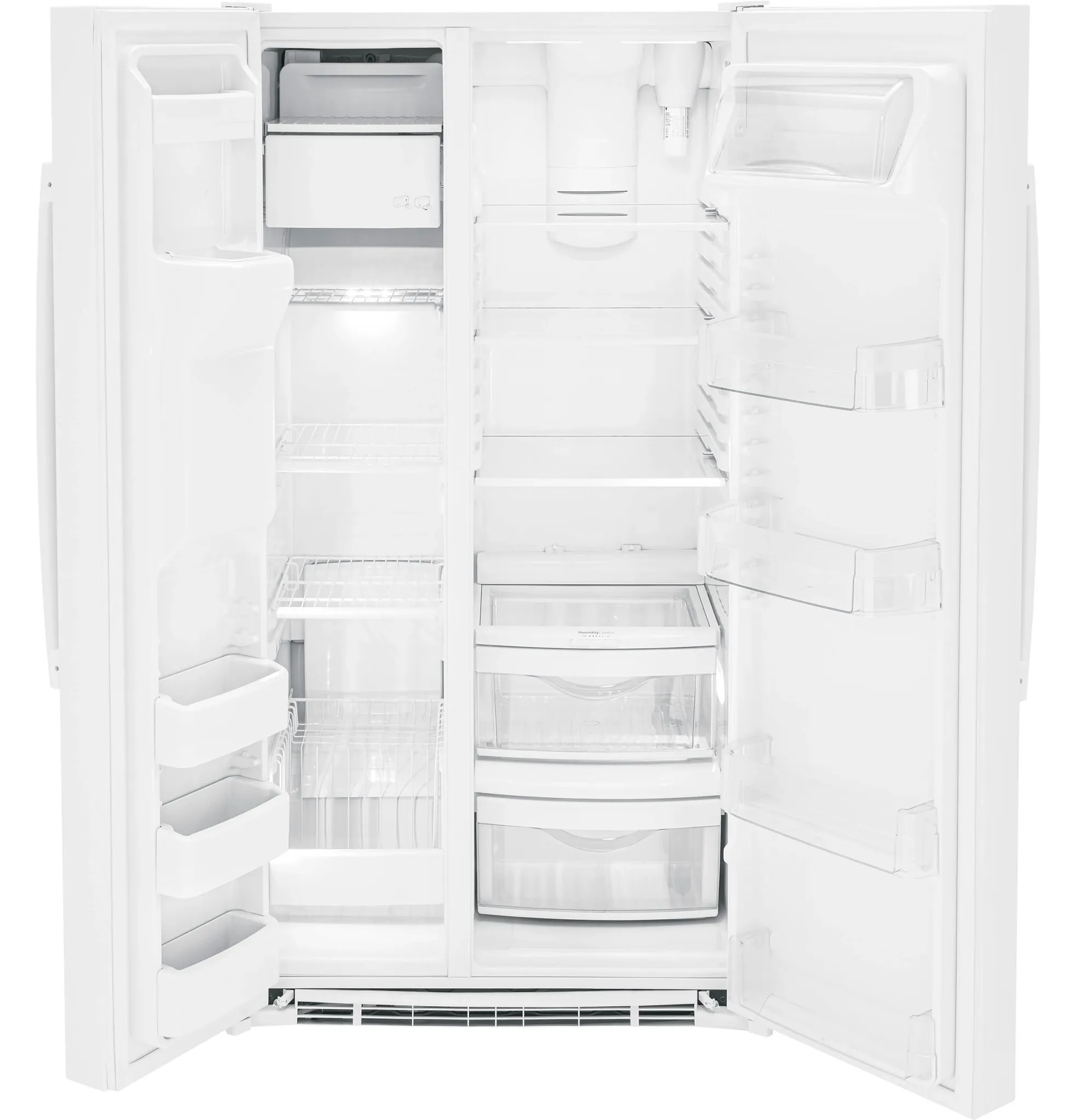 Ge Profile 25 Series White Side By Side Refrigerator