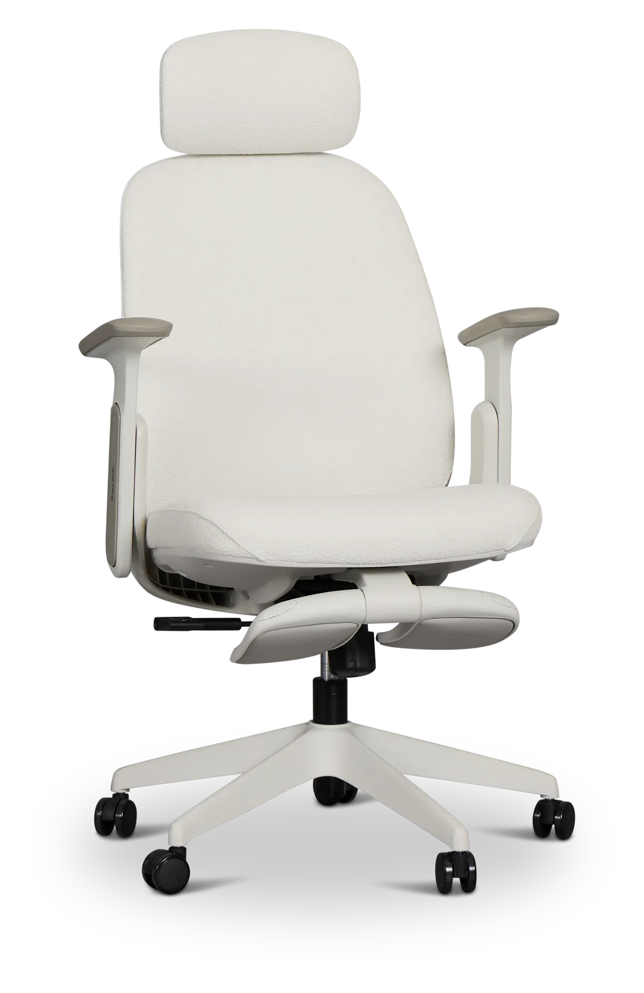 Nora White Upholstered Desk Chair