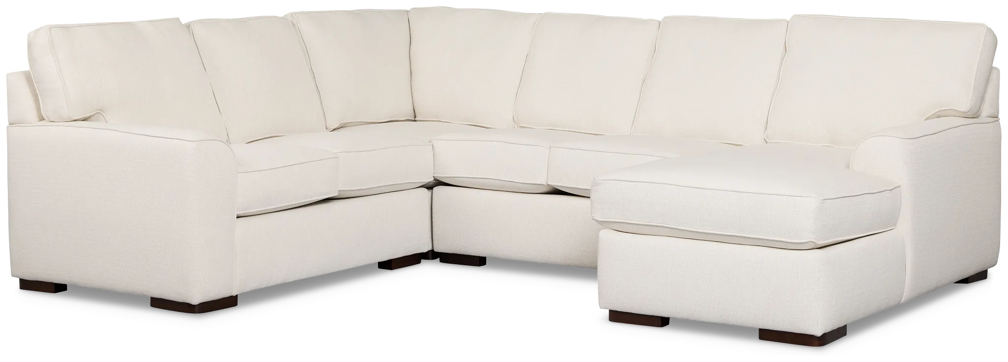 Sinclair Light Beige Fabric Medium Right Chaise Sectional