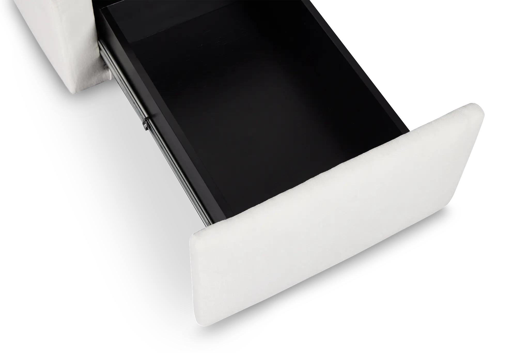 Citymod White Fabric Storage Console With Usb Citymod White Fabric Storage Console With Usb