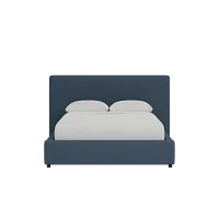 Grayton Maguire Blue 44" Upholstered Platform Bed