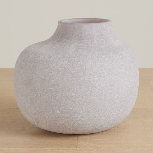 Mona Ivory Glass Vase
