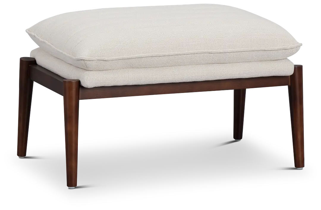 Leith Light Beige Fabric Accent Ottoman Leith Light Beige Fabric Accent Ottoman