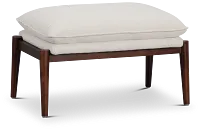 Leith Light Beige Fabric Accent Ottoman