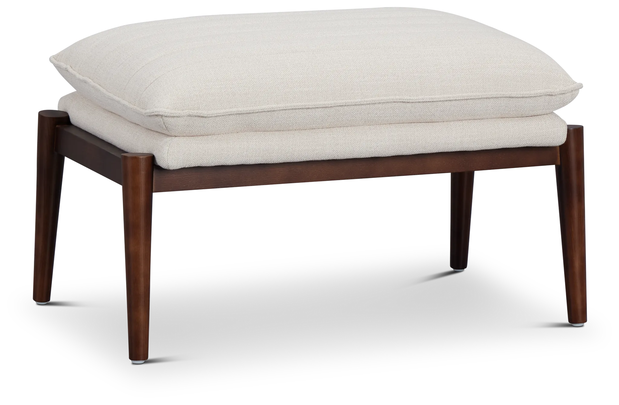 Leith Light Beige Fabric Accent Ottoman