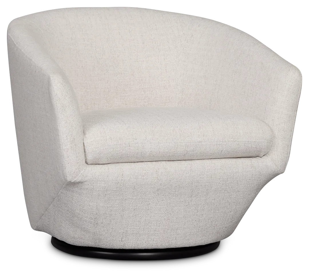 Baylor Light Beige Fabric Swivel Chair