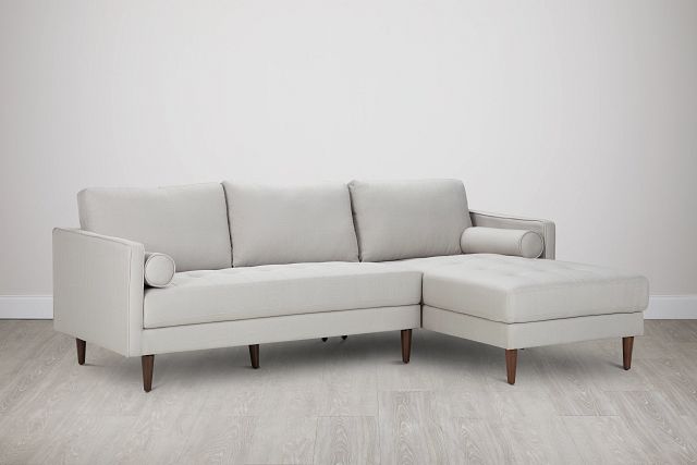 Rue Light Beige Fabric Right Chaise Sectional