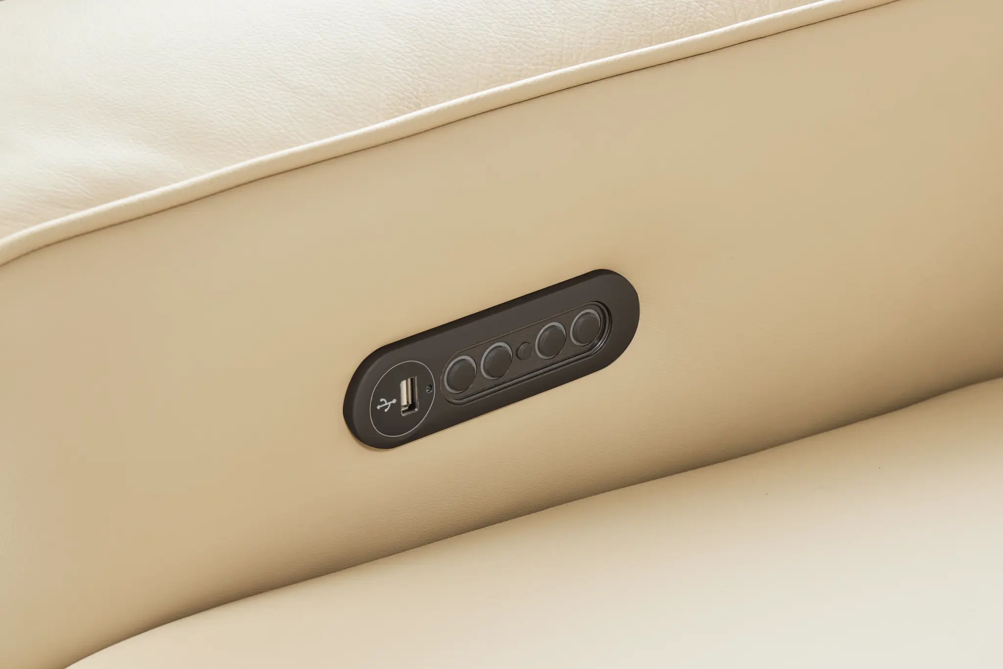 Tidal Beige Lthr/vinyl Medium Dual Power 2-arm Reclining Sectional Tidal Beige Lthr/vinyl Medium Dual Power 2-arm Reclining Sectional