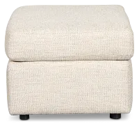 Maxwell Light Gray Fabric Ottoman