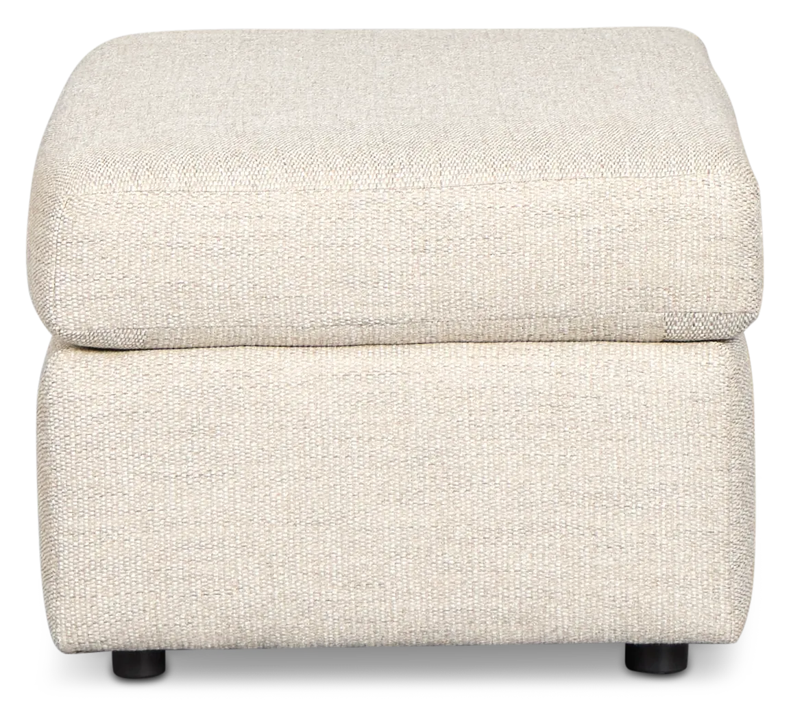 Maxwell Light Gray Fabric Ottoman