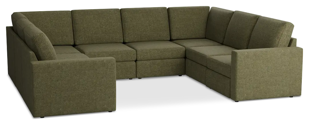 Citymod Green Fabric 8-piece Modular Sectional Citymod Green Fabric 8-piece Modular Sectional