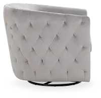 Naomi Gray Micro Swivel Accent Chair