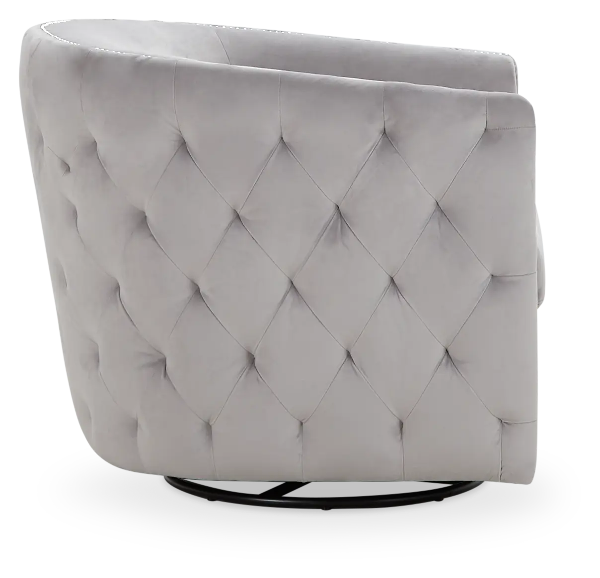 Naomi Gray Micro Swivel Accent Chair Naomi Gray Micro Swivel Accent Chair