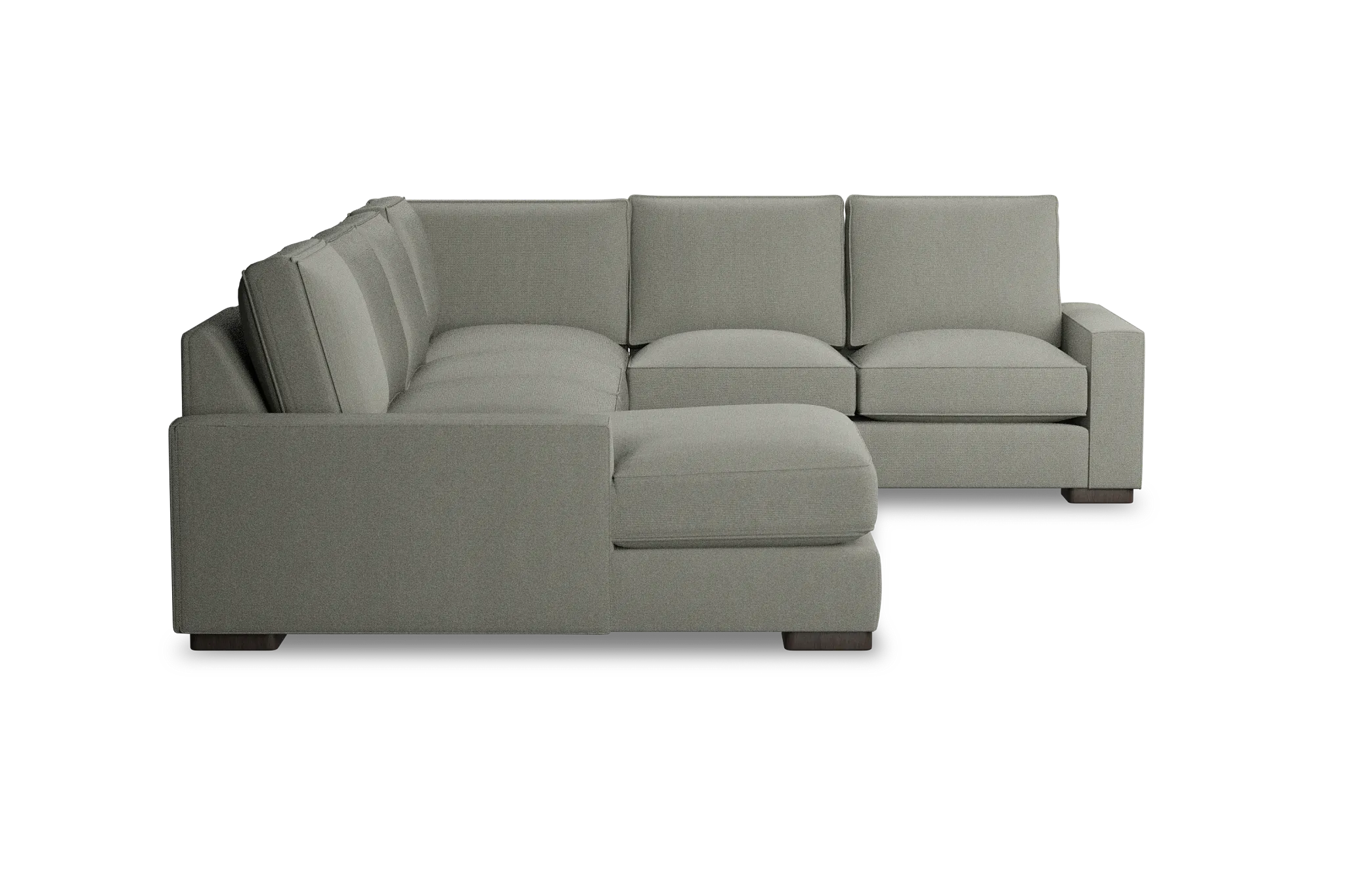 Edgewater Delray Pewter Medium Left Chaise Sectional