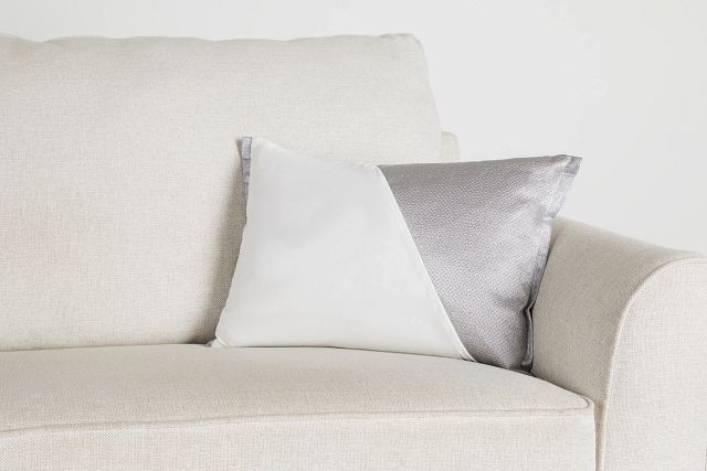 Lacey White Velvet Lumbar Accent Pillow