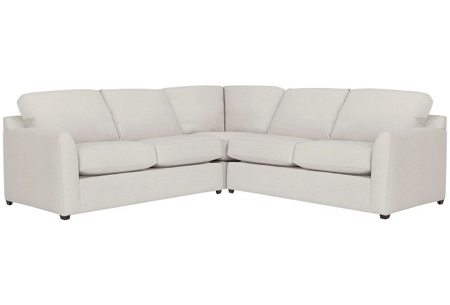 Asheville Light Taupe Cool Mfoam Two-arm Left Memory Foam Sleeper Sectional