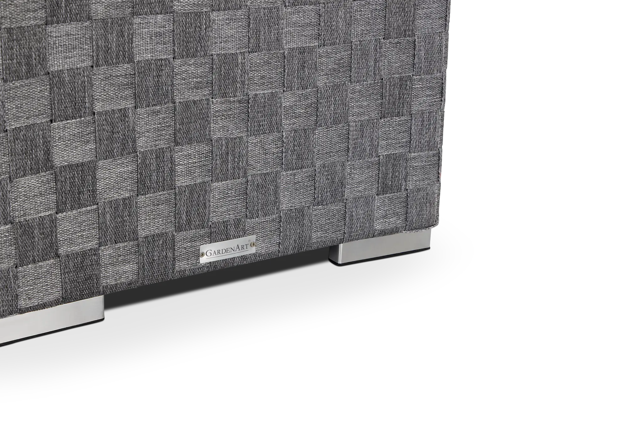 Barbados Light Gray Woven End Table Barbados Light Gray Woven End Table