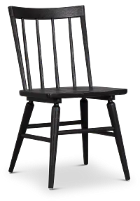 Taylor Black Slat Side Chair