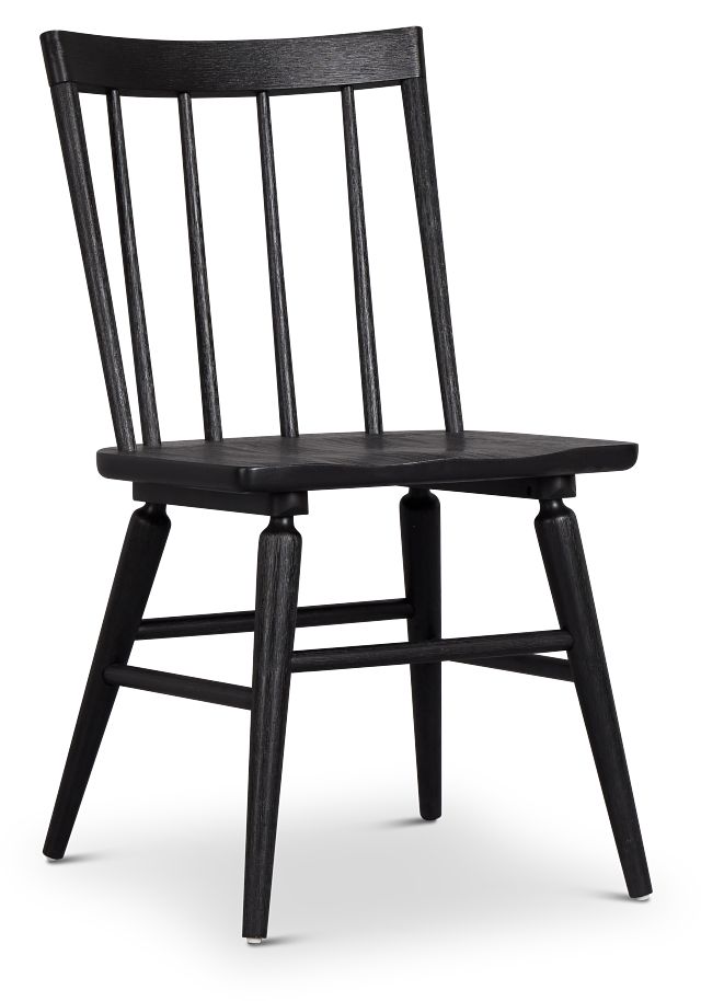 Taylor Black Slat Side Chair