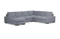 Edgewater Elevation Gray Medium Left Chaise Sectional