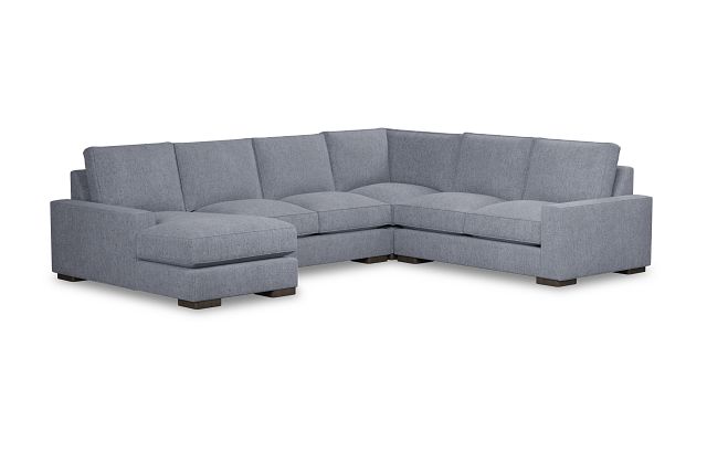 Edgewater Elevation Gray Medium Left Chaise Sectional