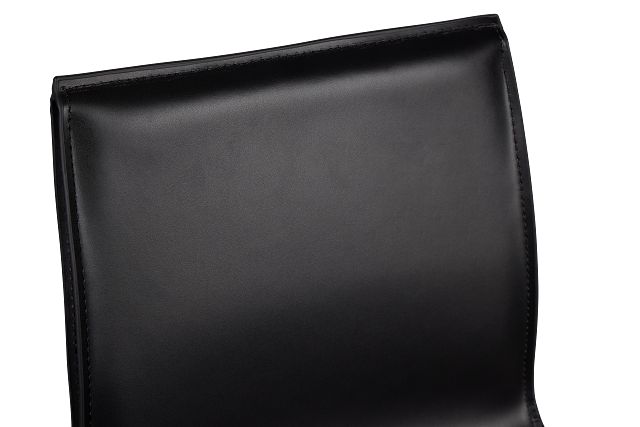 Lugo Black 27" Upholstered Barstool