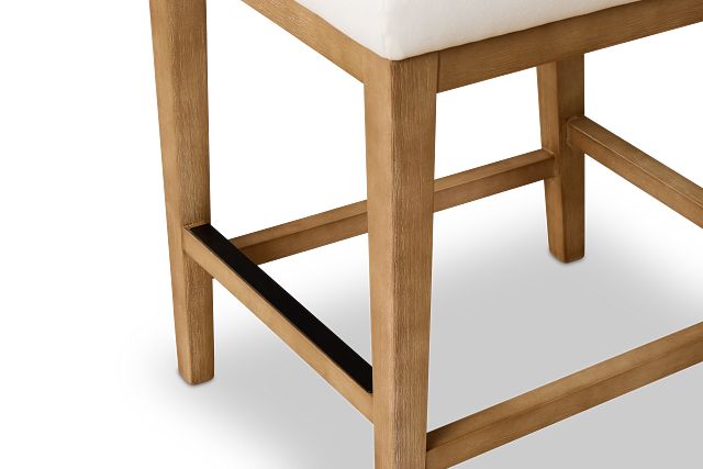 Nixon White 24" Upholstered Barstool
