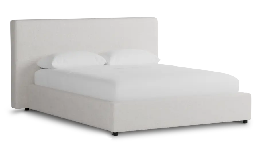 Grayton Linen Light Beige 44" Upholstered Platform Bed Grayton Linen Light Beige 44" Upholstered Platform Bed