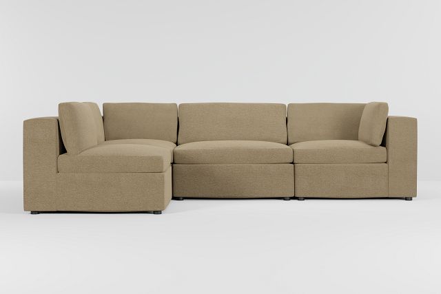 Destin Elite Taupe Fabric 4-piece Modular Sectional