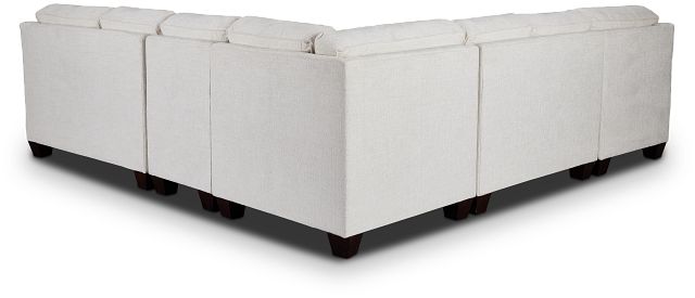 Andie White Fabric Large Left Chaise Sectional