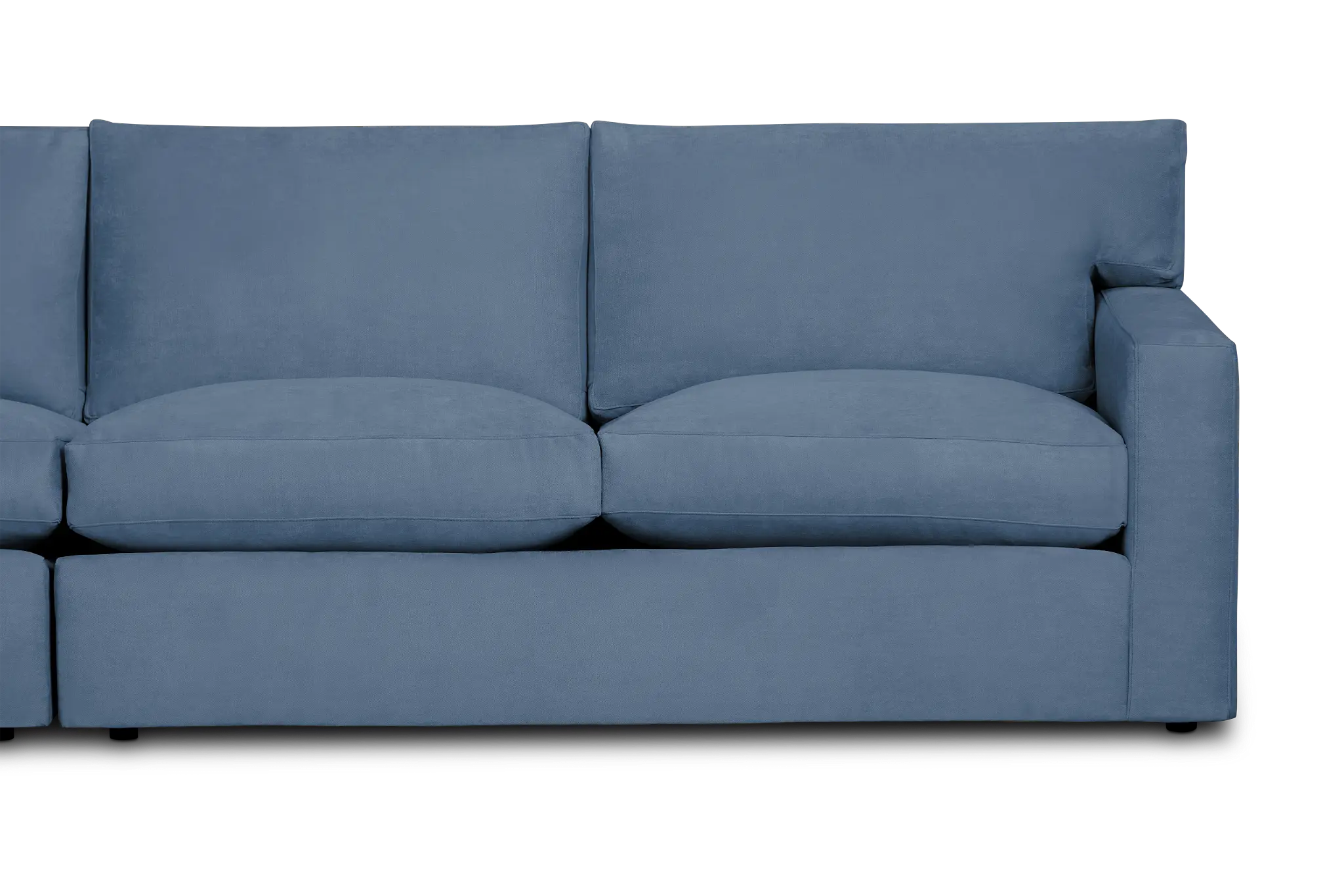 Hudson Blue Fabric Medium 2-arm Wedge Sectional Hudson Blue Fabric Medium 2-arm Wedge Sectional