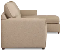 Tate Brown Fabric Small Right Chaise Sectional