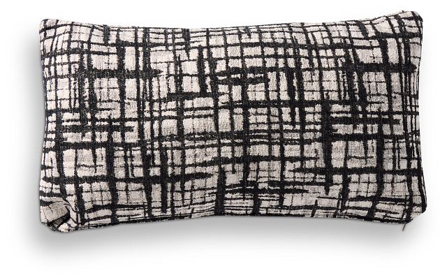 Network Black Lumbar Accent Pillow