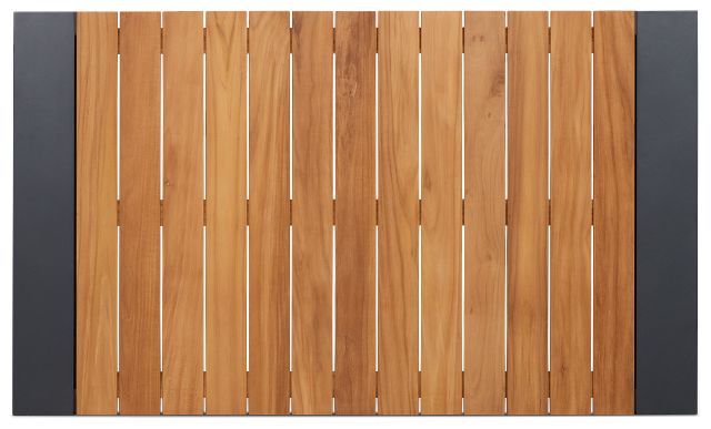 Sunrise Dark Gray Teak 65" Rectangular Table