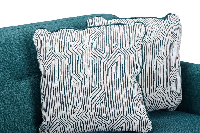 Raya Dark Teal Fabric Sofa