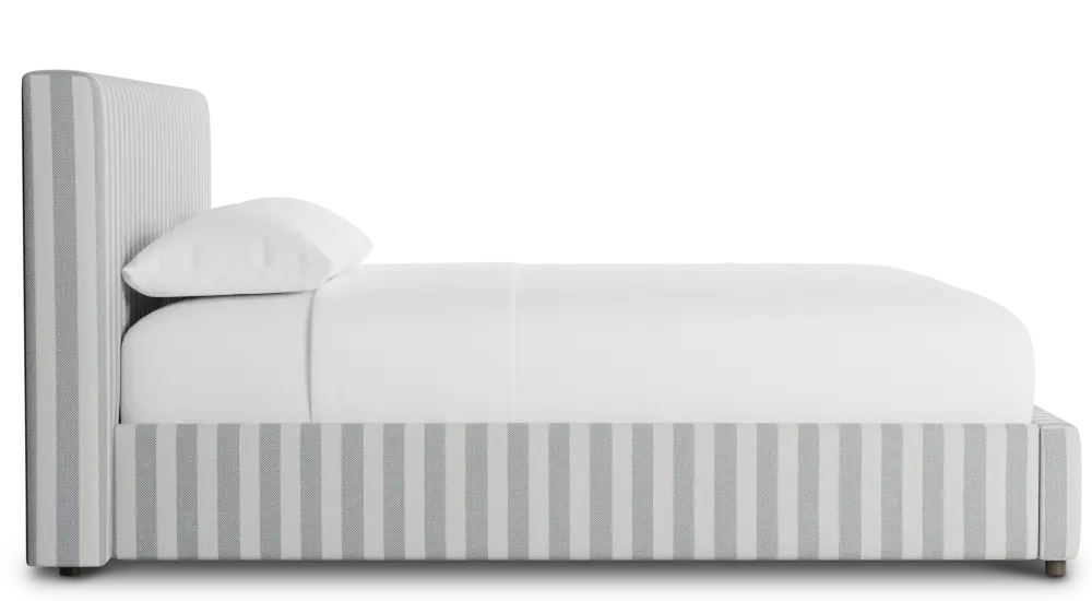 Grayton Sea Lane Light Gray 44" Upholstered Platform Bed Grayton Sea Lane Light Gray 44" Upholstered Platform Bed