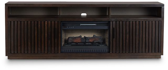 Ithaca Dark Tone 84" Tv Stand With Fireplace Insert (1)