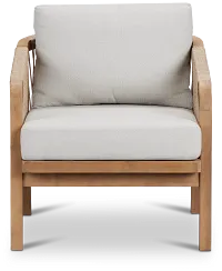 Laguna Light Tone Chair With Gray Cushion