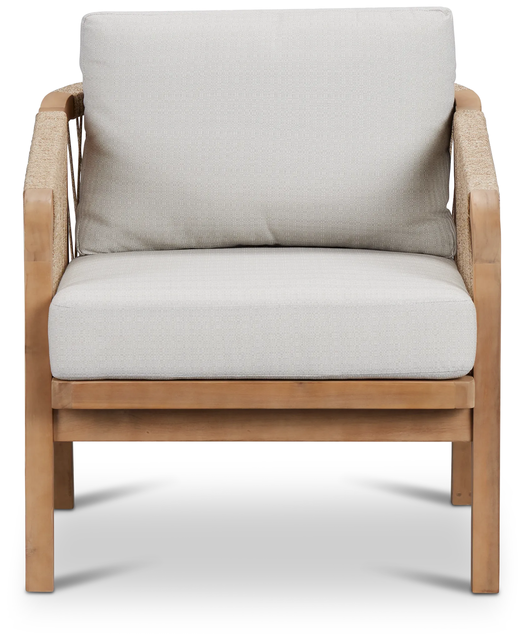 Laguna Light Tone Chair With Gray Cushion