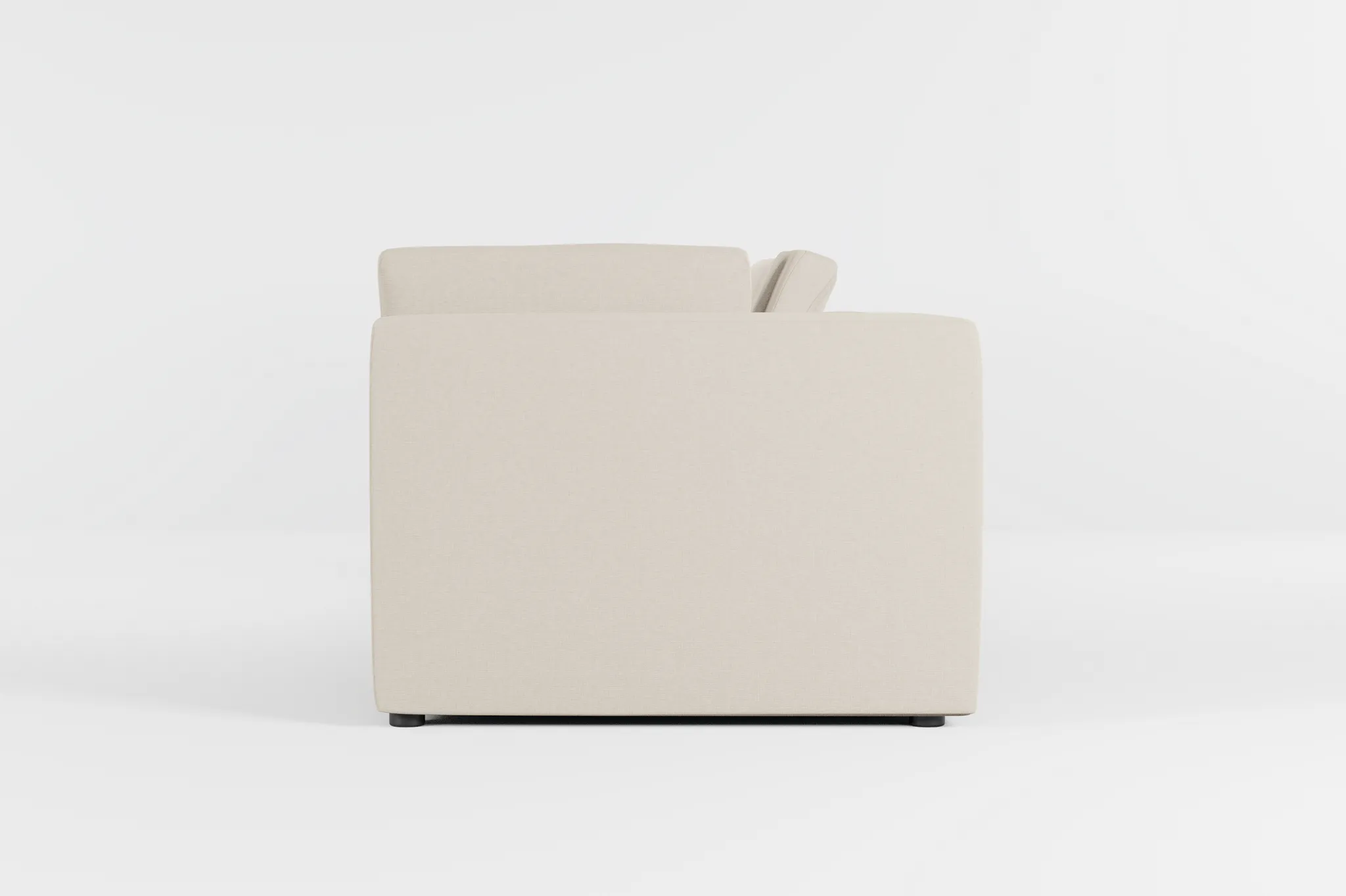 Destin Suave Beige Fabric 3-piece Modular Sofa