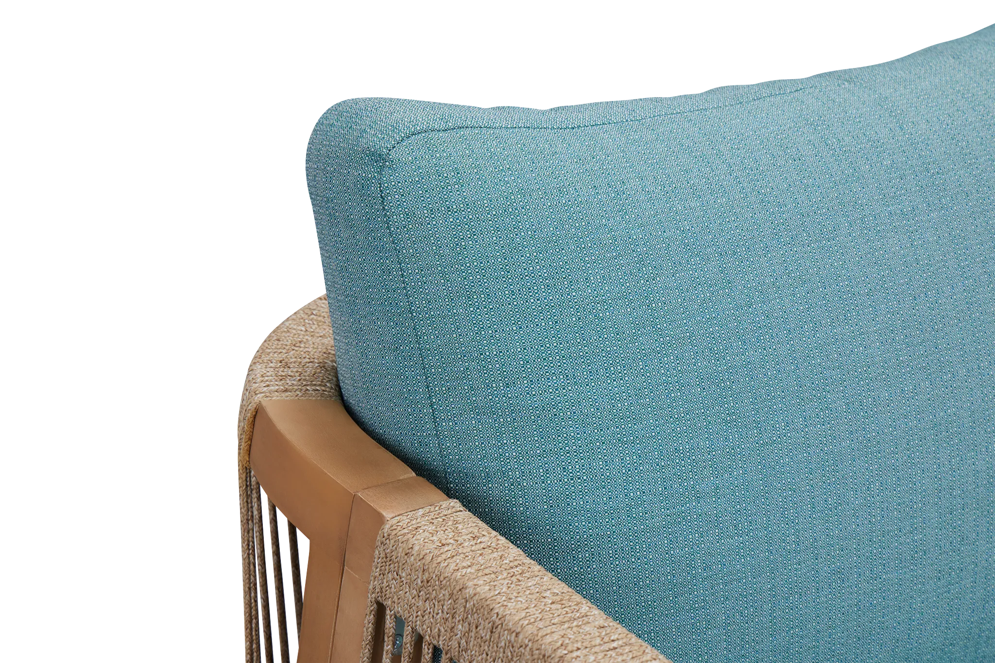 Laguna Light Tone Chair With Teal Cushion